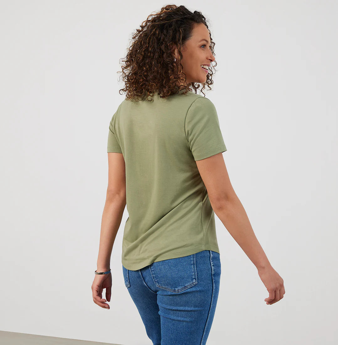 Threshold V-Neck T-Shirt Standard Fit - Sage Green