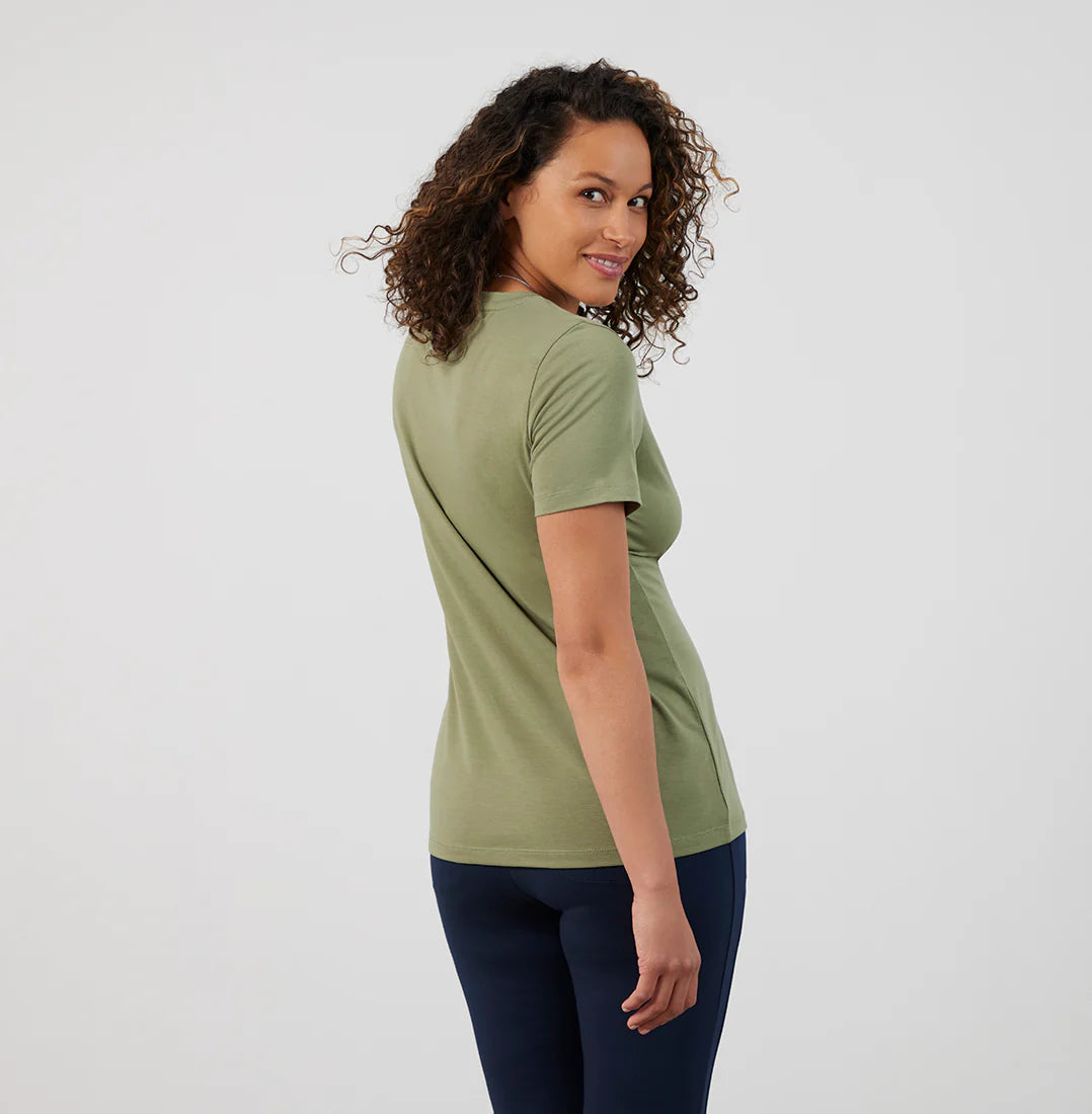 Threshold Crew Neck T-Shirt Petite Fit - Sage Green