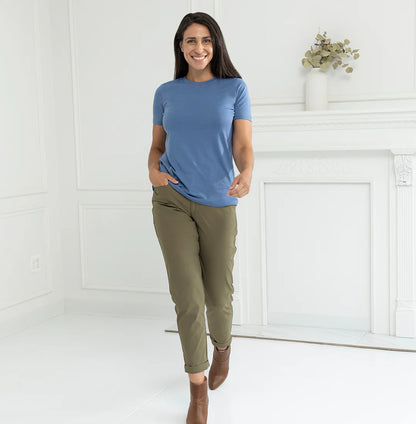 Threshold Crew Neck T-Shirt Petite Fit - Vista Blue