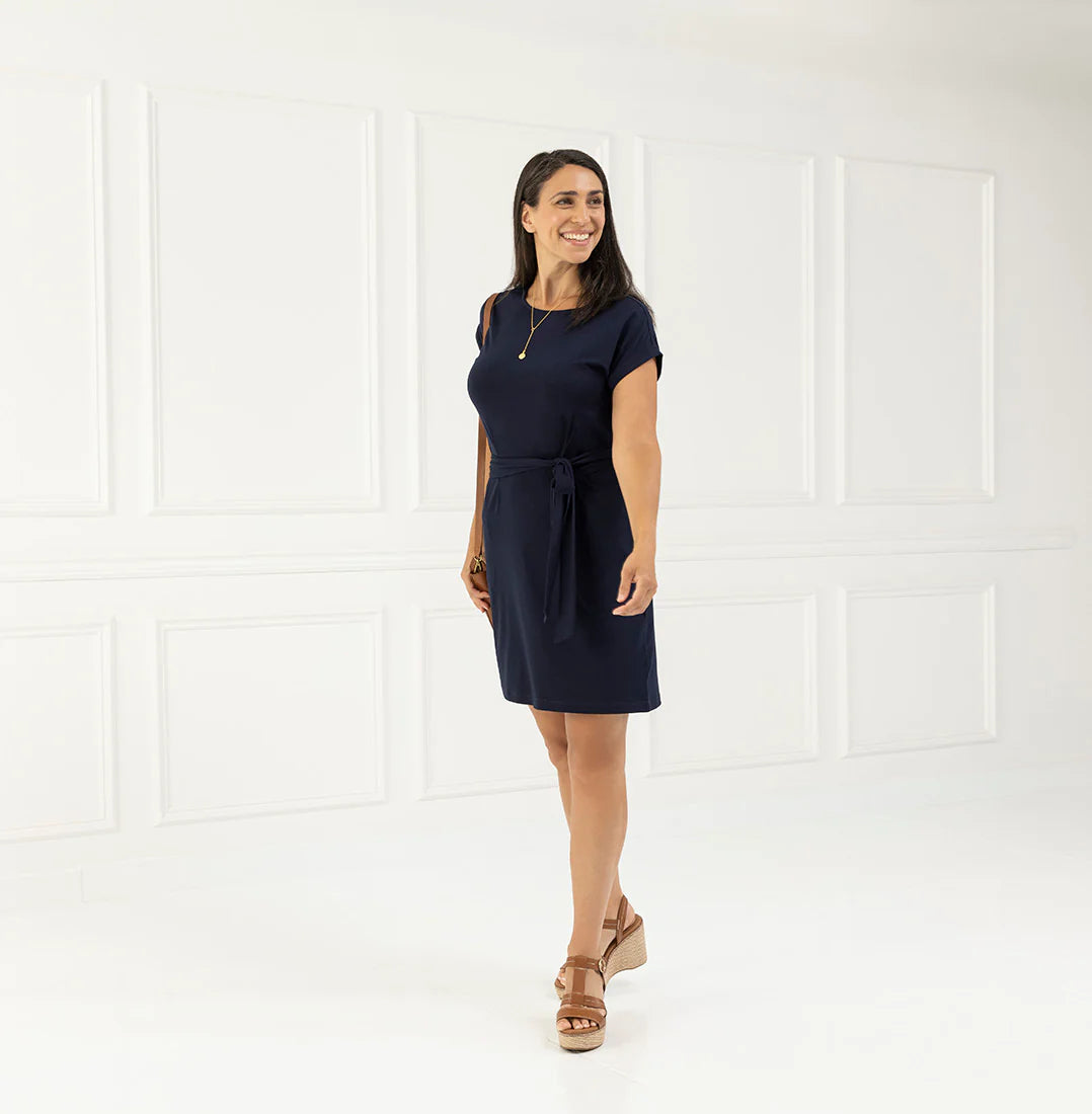 Threshold Tie Waist T-Shirt Dress Standard Fit - Maritime Blue